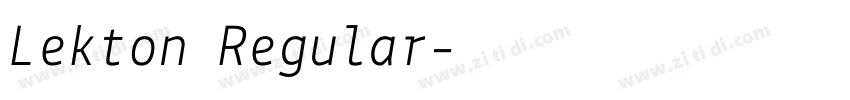 Lekton Regular字体转换